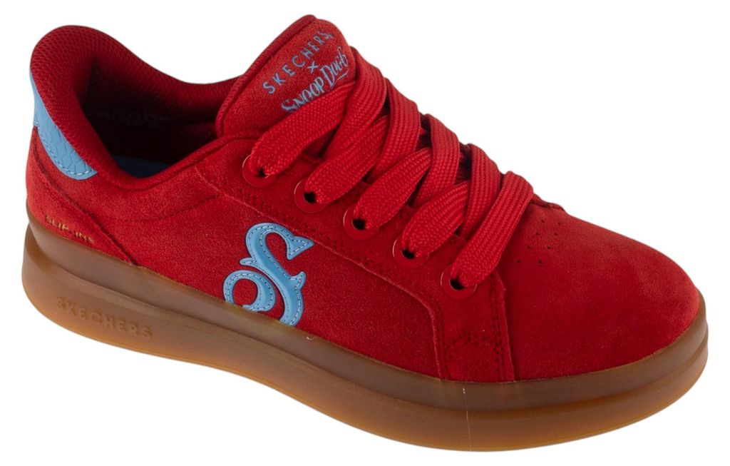 Skechers Slip-Ins Suede Snoop Cupsole Sneaker 186100-RDBL, Sneaker, Damen, Rot