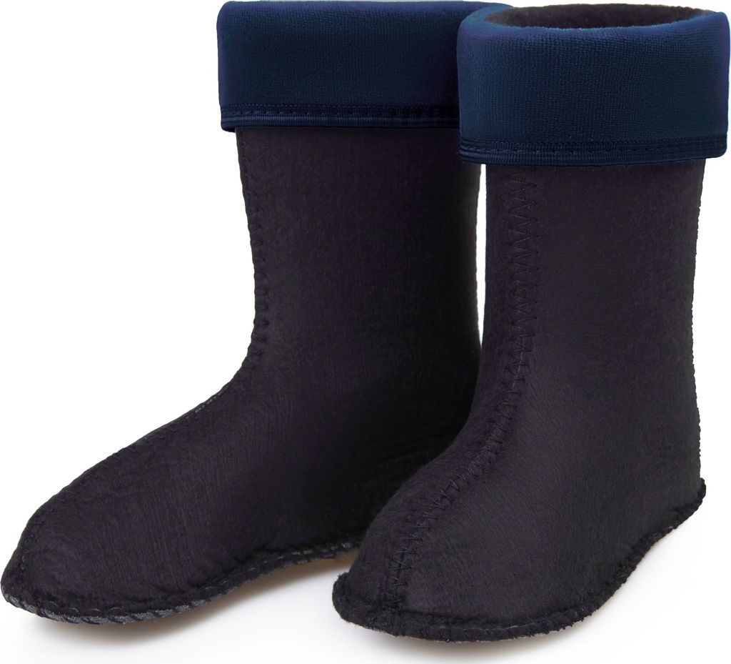 Ladeheid Kinder Mädchen Jungen Wärmende Stiefelsocken für Gummistiefel Innenschuh für Modell LA-KL-EVA-Kids und KL050, KL045 (Dunkelblau, 23 EU)