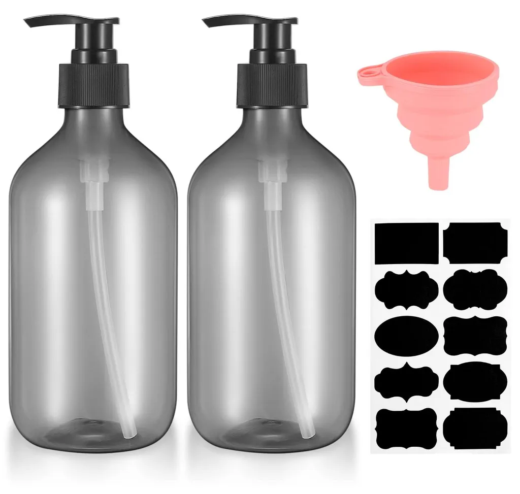 Duo Flacons 500ml avec Pompe pour Shampoing Anti-Gaspillage et Durable