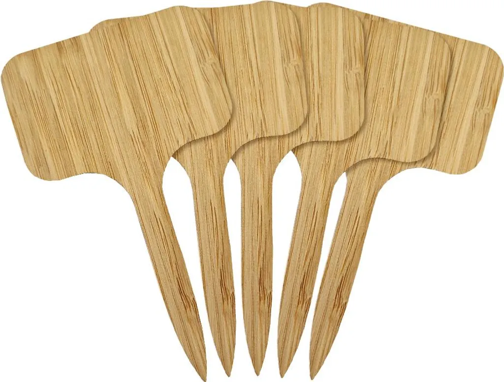 Lot 100 Étiquettes à Planter 100x60mm en Bambou Rigide et Durable