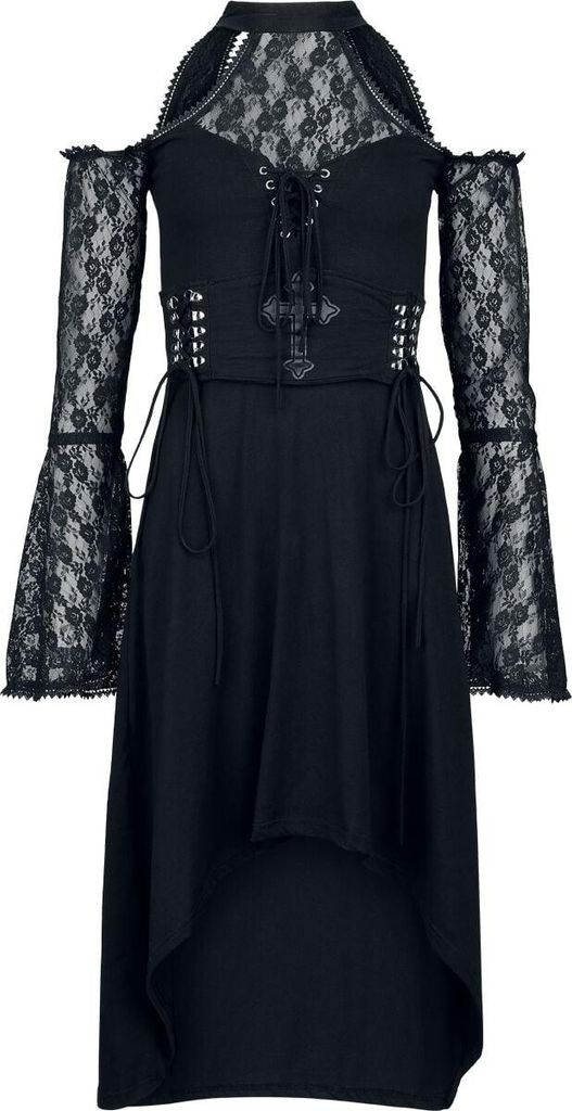 Poizen Industries Mittellanges Kleid Damen Katayun Dress schwarz S