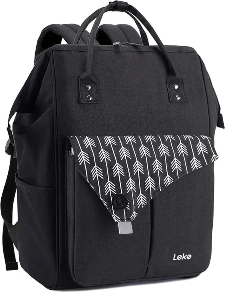 Sac à Dos Ordinateur Femme 15.6 Pouces Imperméable et Anti-Chocs Noir