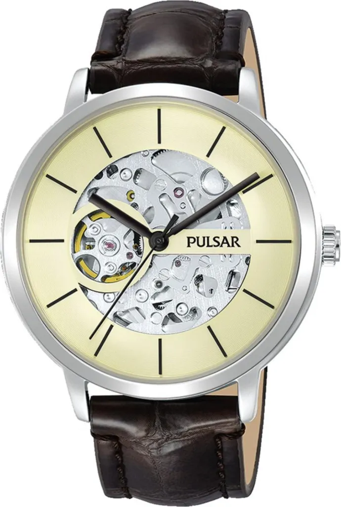 Pulsar P8A005X1 42mm Orologio Uomo Pelle Marrone - Best Seller