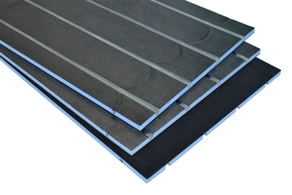 Fußbodenheizung Trockenbau Platten 22mm aus XPS mit Alu Foil