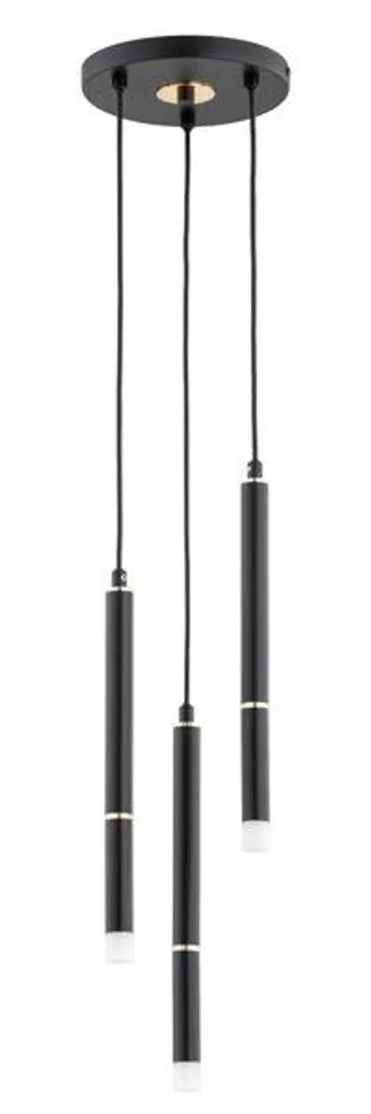 Suspension pour table à manger et îlot de cuisine noir et or 90 cm