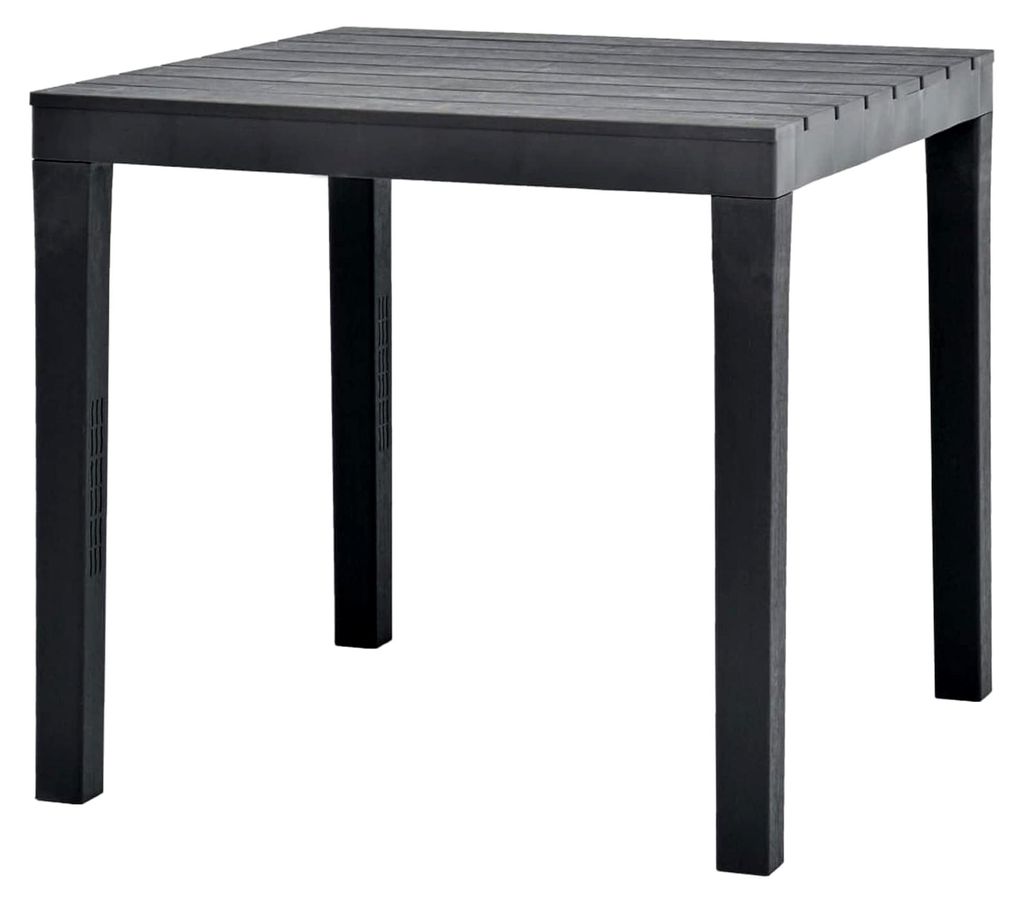 Gartentisch, Klapptisch Garten, Balkontisch, Garten Tisch, Balkonmöbel, Tisch Klappbar, Anthrazit 78 x 78 x 72 cm Kunststoff