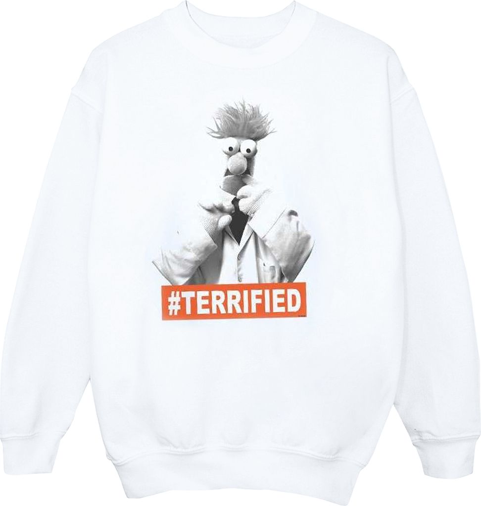 Disney - "The Muppets Beaker Terrified" Sweatshirt für Herren BI42368 (4XL) (Weiß)