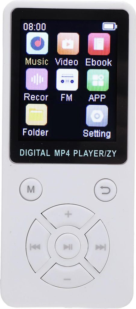Music Player Wireless Bluetooth 1,8-Zoll-Bildschirm 5 Stunden Wiedergabe Hi-Fi Sound Portable MP3-Musik-Player für Running Jogging Radfahren Weiß