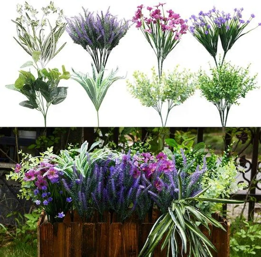 Plantes artificielles anti-UV jardin : fini l'arrosage avec ce lot de 19
