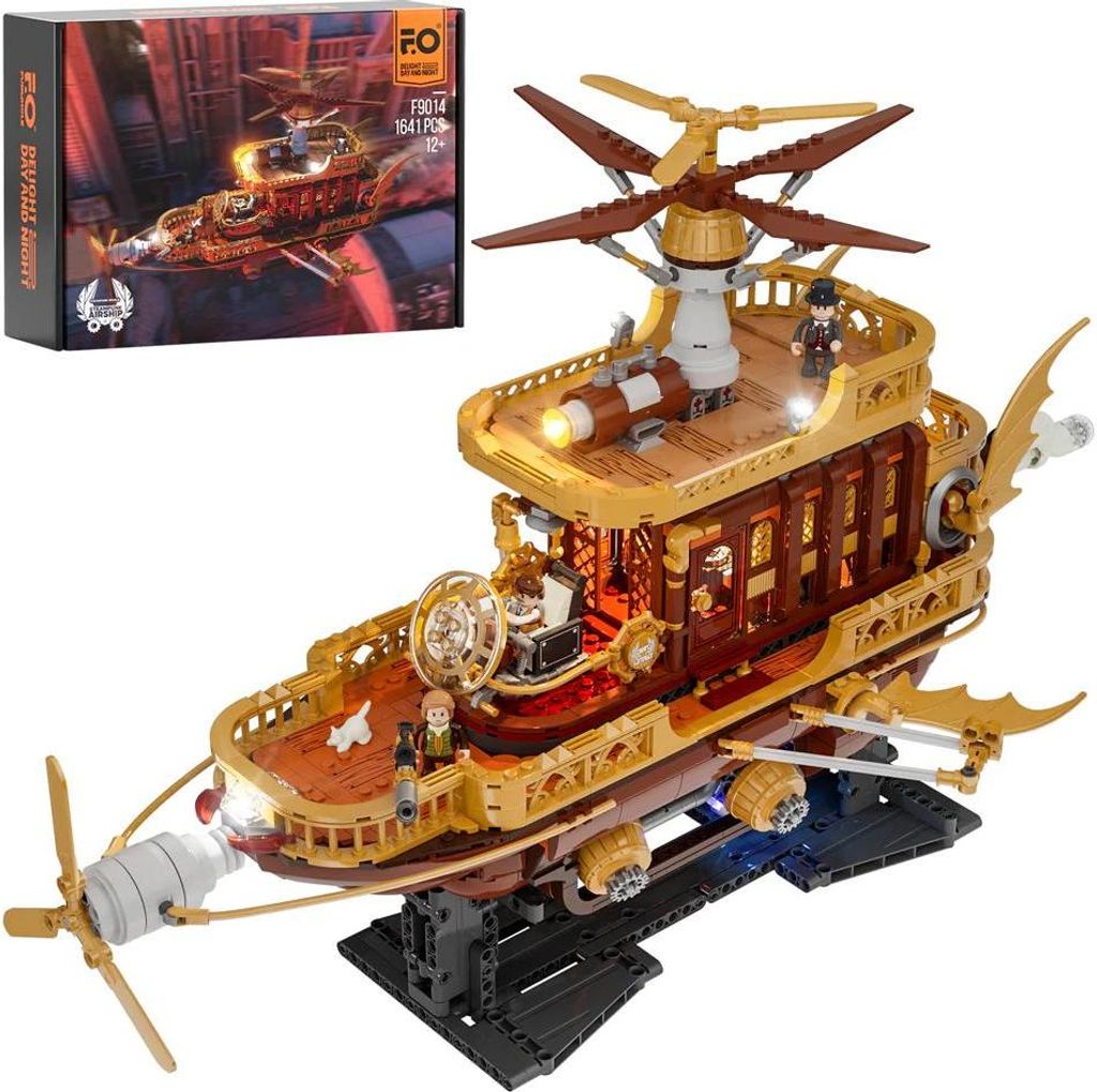 FUNWHOLE Steampunk Luftschiff: Lichtfänger (1641 Teile) F9014
