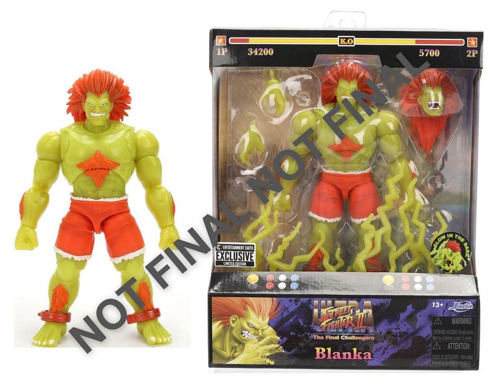 Jada Sammelfigur Street Fighter II Blanka GID Figur Produktbild 