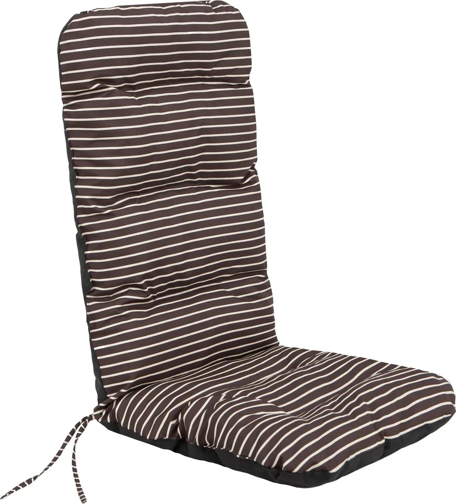 Offerta Cuscino Hobbygarden Basia 123x48x7 Marrone a Righe per Sedie