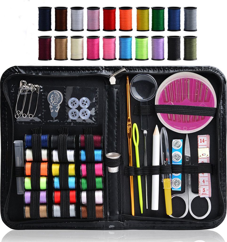Nähset, 58-in-1 DIY Premium Nähzubehör, tragbarer Reißverschluss und komplettes Mini-Nähset für Reisende, Erwachsene, Anfänger, Notfälle ...
