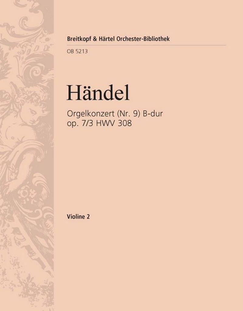 Konzert B-Dur op.7,3 HWV308 für Orgel und Orchester Violine 2