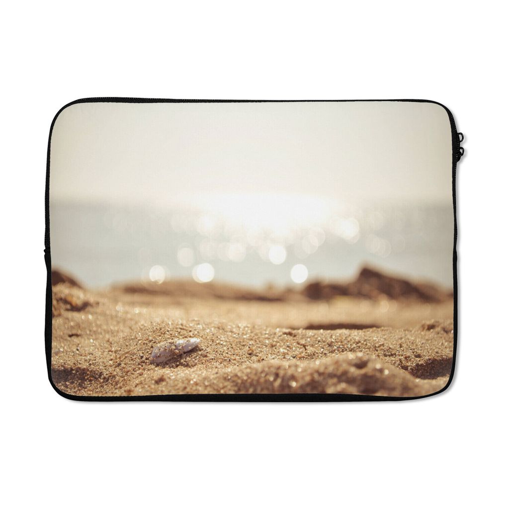 MuchoWow Laptop Hülle 14 ZollStrand - Sand - Muschel Laptoptasche - Laptoptasche - Stoßsicher - Schutzhaube