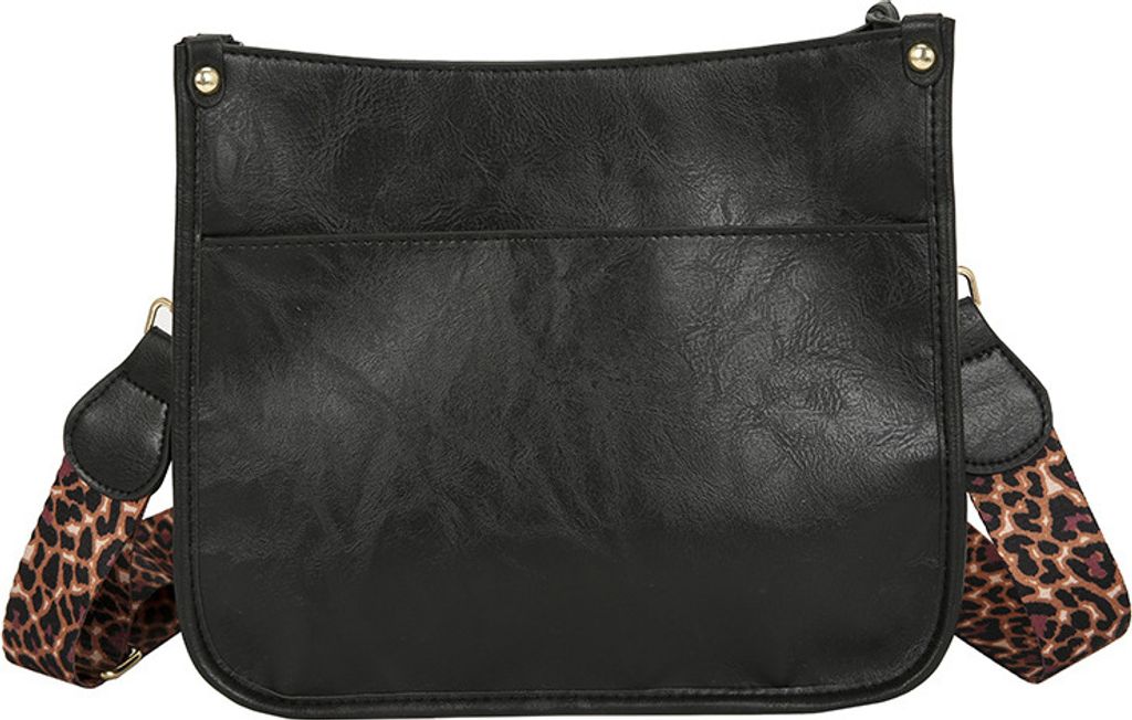(Schwarz) Damen Crossbody Handtaschen Mode Umhängetasche Geldbörse für Damen mit verstellbarem Riemen