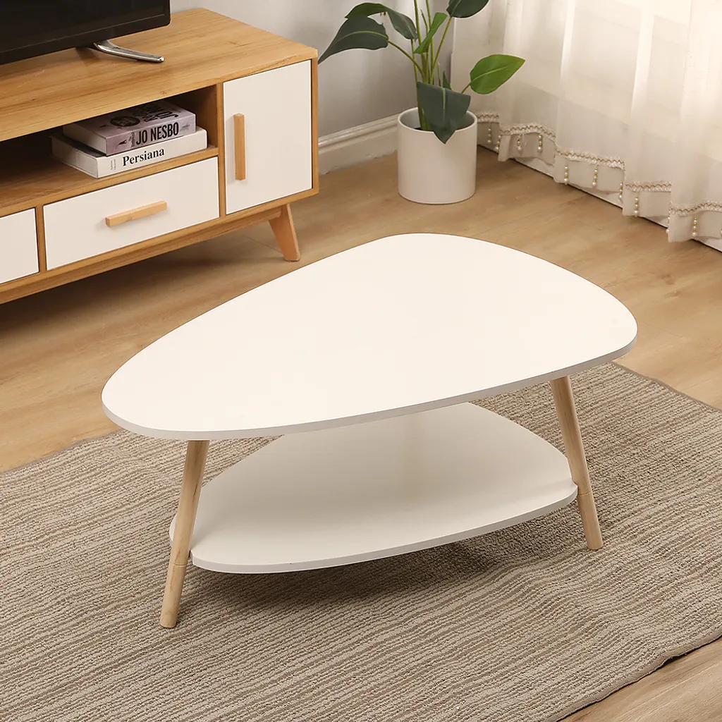 Table de thé blanche et table d'appoint polyvalente pour coin lecture - 5