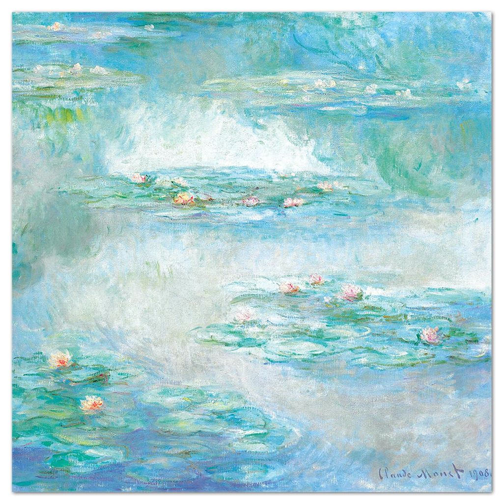 Giallobus - Teich mit Seerosen - Claude Monet - 70L x 70B cm - Bild - Acrylglas