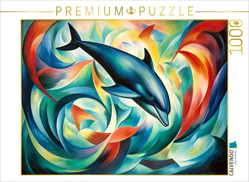 CALVENDO Puzzle Delfin | 1000 Teile Lege-Größe 64x48cm Foto-Puzzle für glückliche Stunden