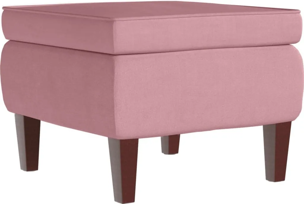 SYFAX™ Poggiapiedi Ergonomico Velluto Rosa - Relax Totale in Legno