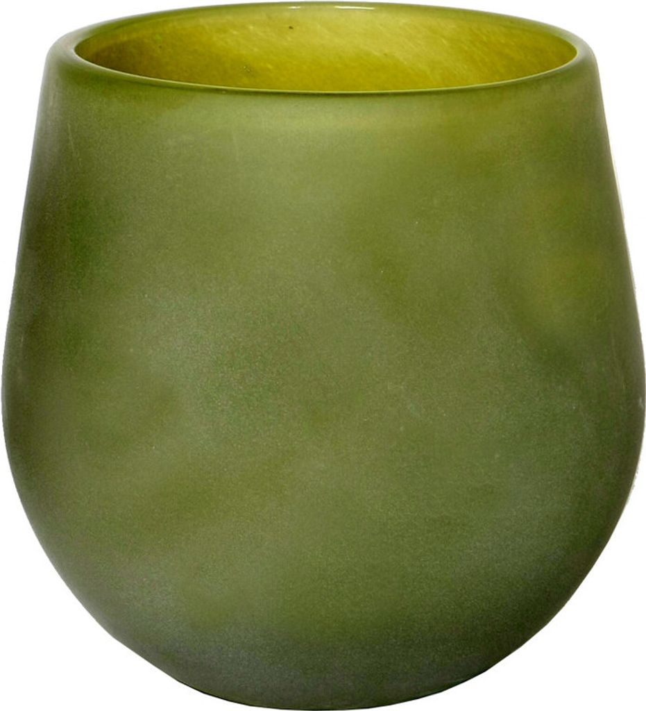 Blumentopf Glaspot Sommer matt 16cm grün