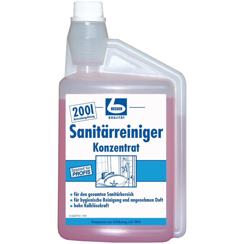 Dr. Becher Sanitärreiniger Konzentrat 1L hohe Kalklösekraft (1er Pack)