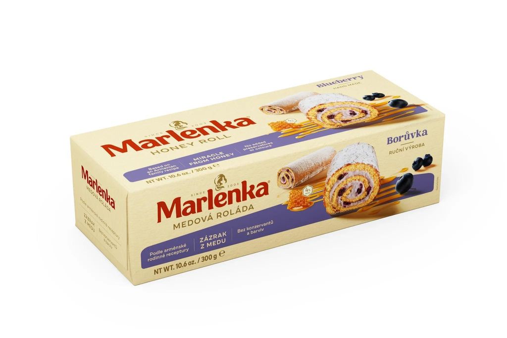 Medová roláda MARLENKA® s čučoriedkami 300 g Obrázok produktu 