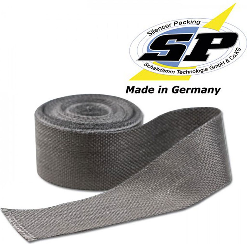 Hitzeschutzband Silent Sport Anthrazit, Maße: 50mm x 1mm x 10m, Hitzebeständig bis 750°C