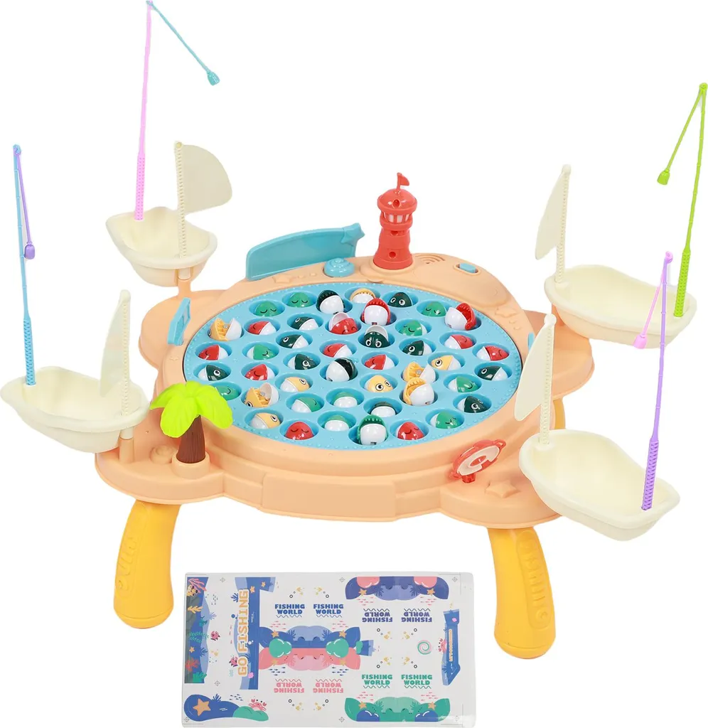 Jouet de pêche magnétique rotatif interactif pour fille et garçon 3+