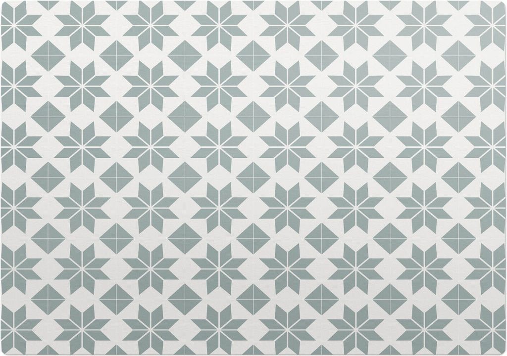 Geometrisches Blumenmuster – Bodenschutzmatte – Rutschfest – Schutzmatte für Büro – Vinylmatte – Stuhlunterlage – 100 x 100 cm
