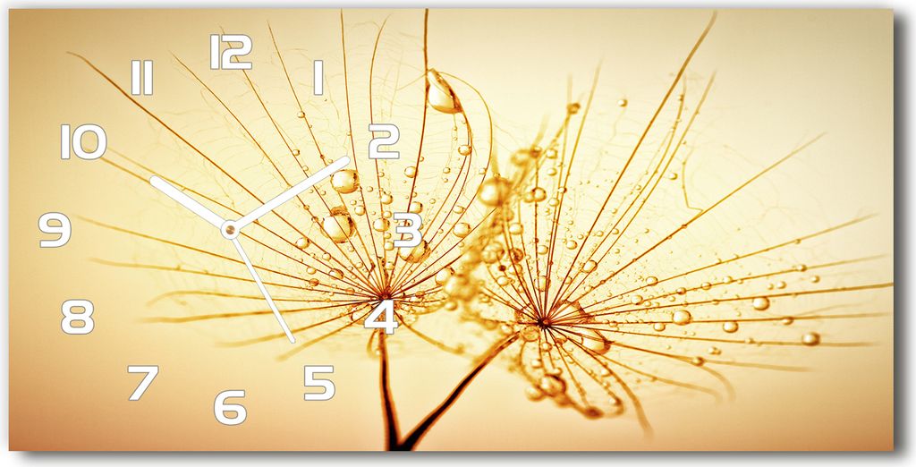 Wanduhr aus Glas – 60x30 cm - Glasbild - Glasuhr - Produktbild 