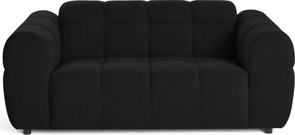 Lisa Design Ray - 2-sitzer einzelsofa aus strukturiertem Stoff , Schwarz