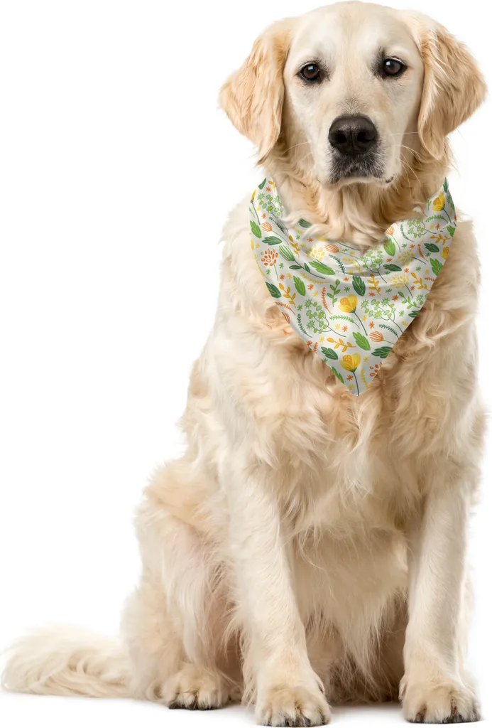 Bandana Cani 55x55 cm Meadow Blooms ABAKUHAUS Verde Calendula