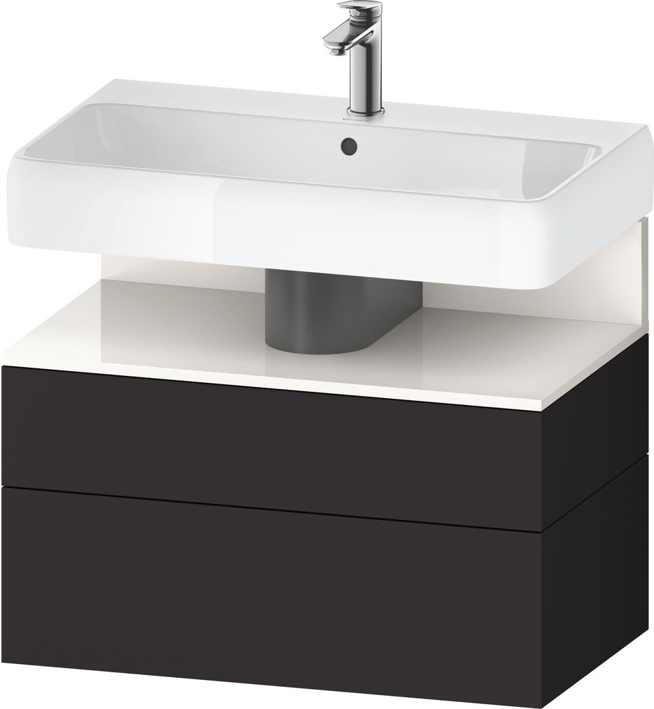 Duravit Collection One Waschtischunterbau, 1 Auszug und 1 Schublade, 790x470x590mm, Nische Weiß hochglänzend, QA4394022800000
