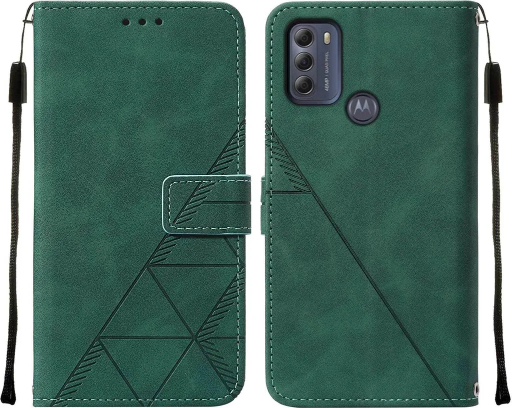 Custodia Elegante in Pelle per Motorola Moto G50 | Design Verde Goffrato