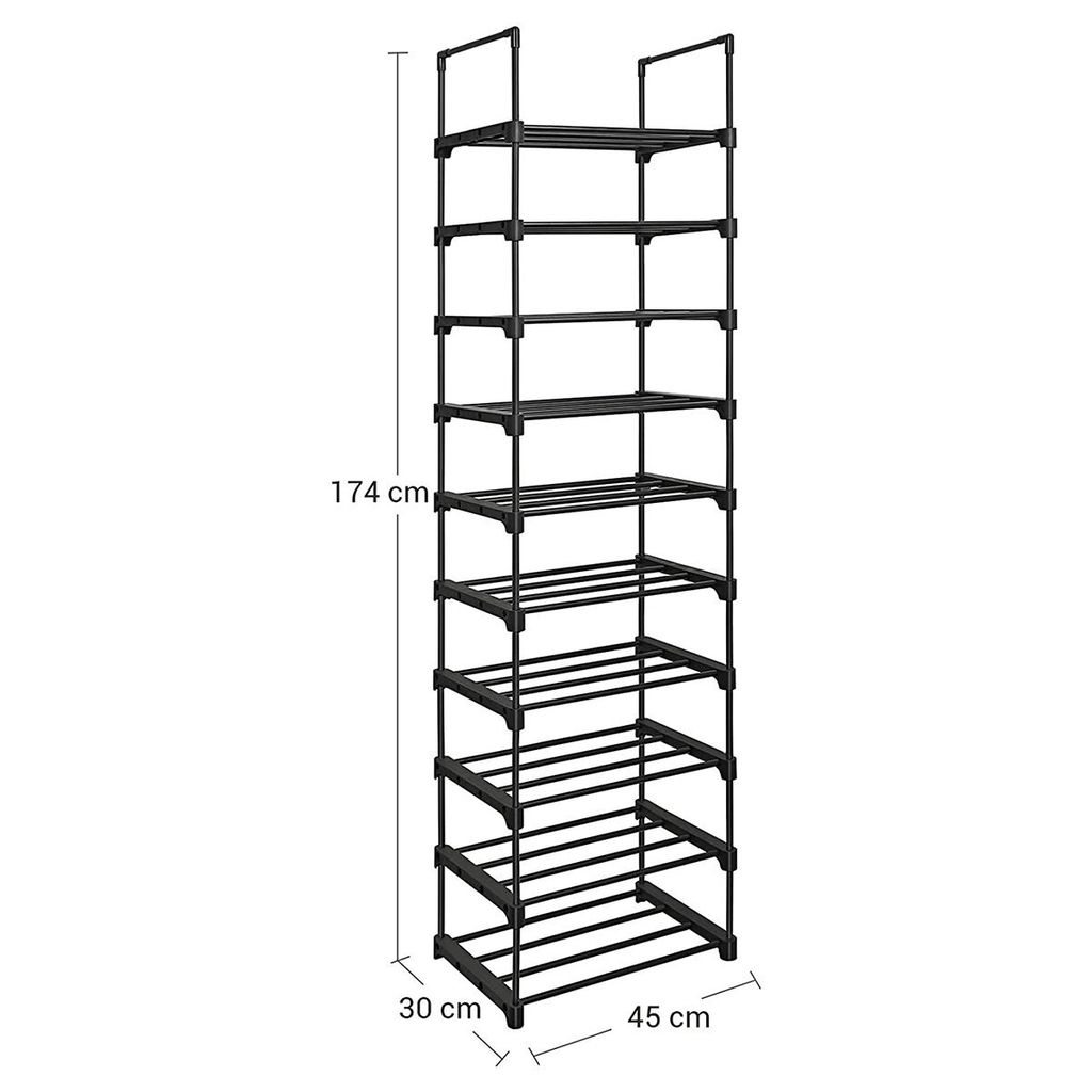 Artenat Skrinka na topánky Aveiro, 174 cm, čierna Obrázok produktu 
