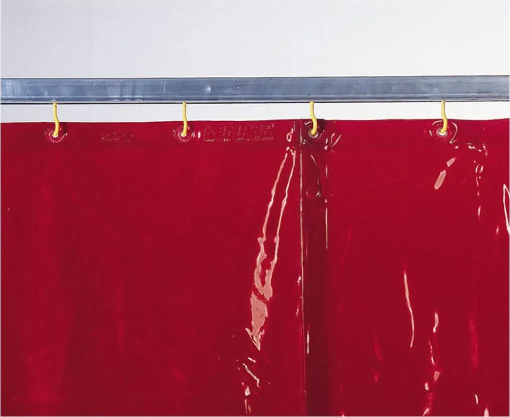 Rideau soudeur Elmag rouge 56252 ignifugé et résistant aux projections UV