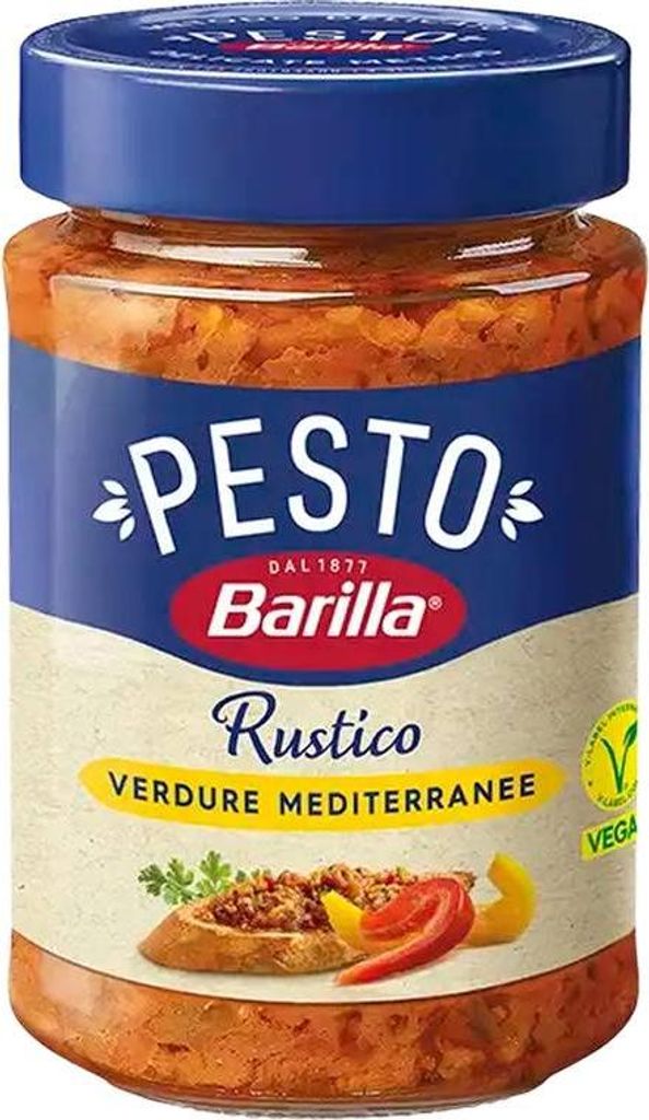 Barilla Pesto Rustico Verdure Mediterranee 200g Produktbild 