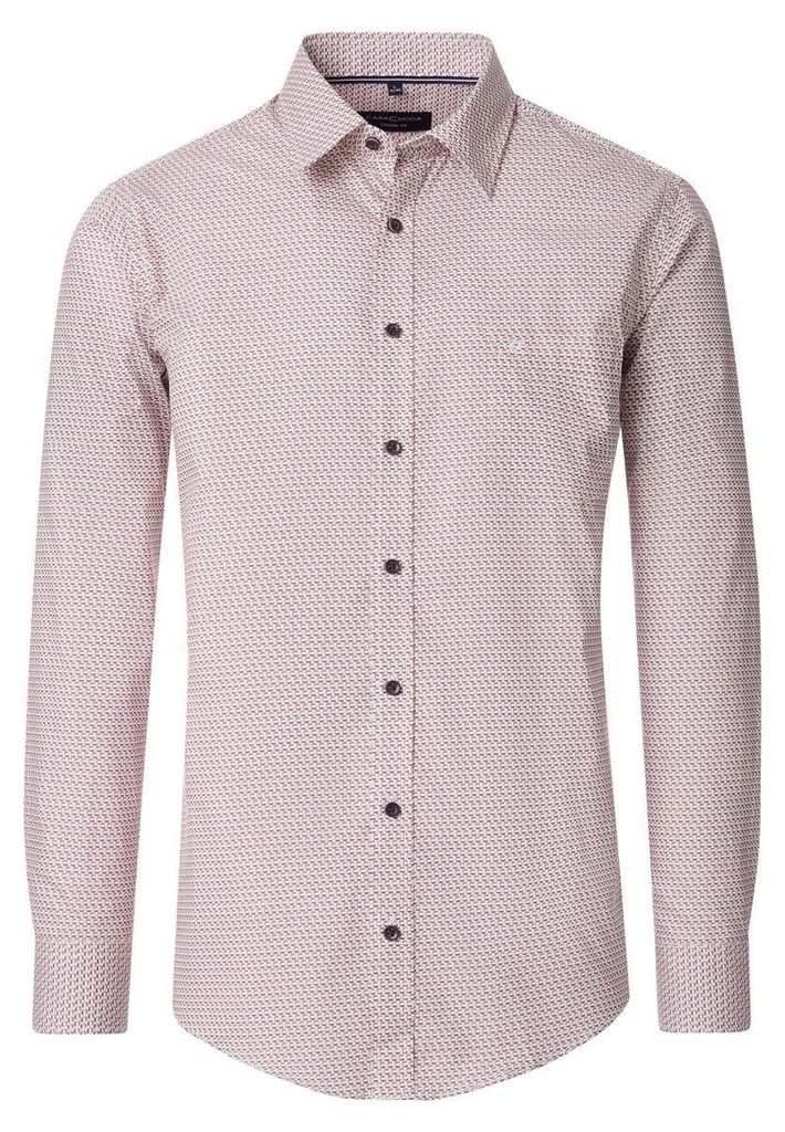 CASAMODA Herren Freizeithemd Langarm Kent Casual Rot gemustert S