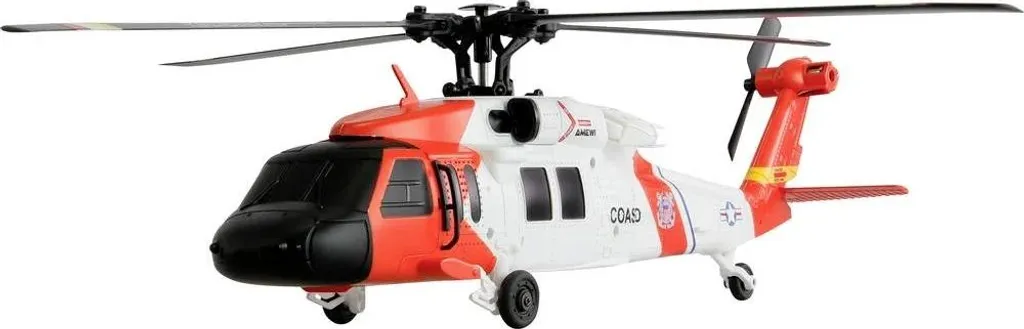 Amewi UH-60L Black Hawk Brushless : Hélicoptère RC 4CH Blanc/Orange
