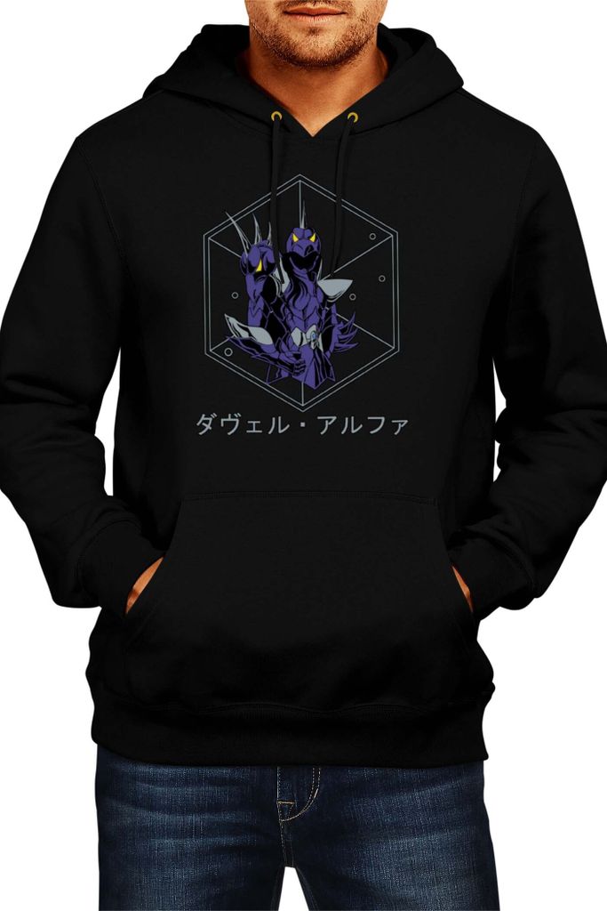 Herren Kapuzenpullover Japan Animation Manga Anime Comics Saint Anime Seiya Knights Of The Zodiac Dragon Shiryu Dragon Shiryu, Man M / Schwarz