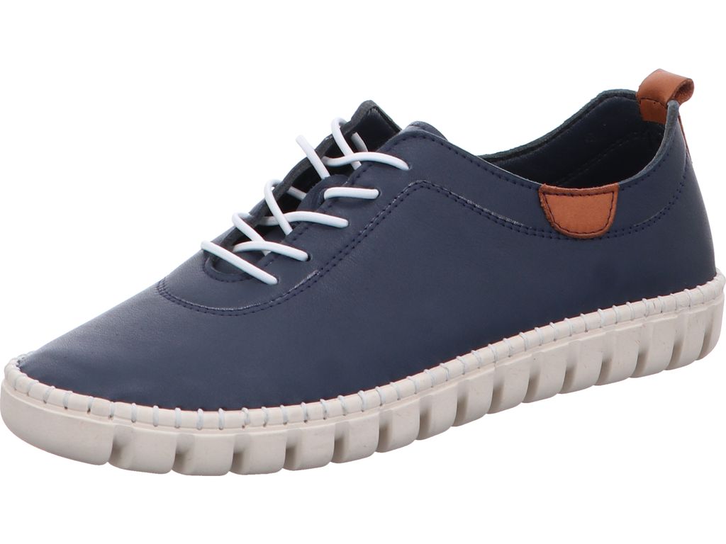 Gemini Damen Schnürschuhe Leder Halbschuhe 394050-02, Größe:42 EU, Farbe:Blau