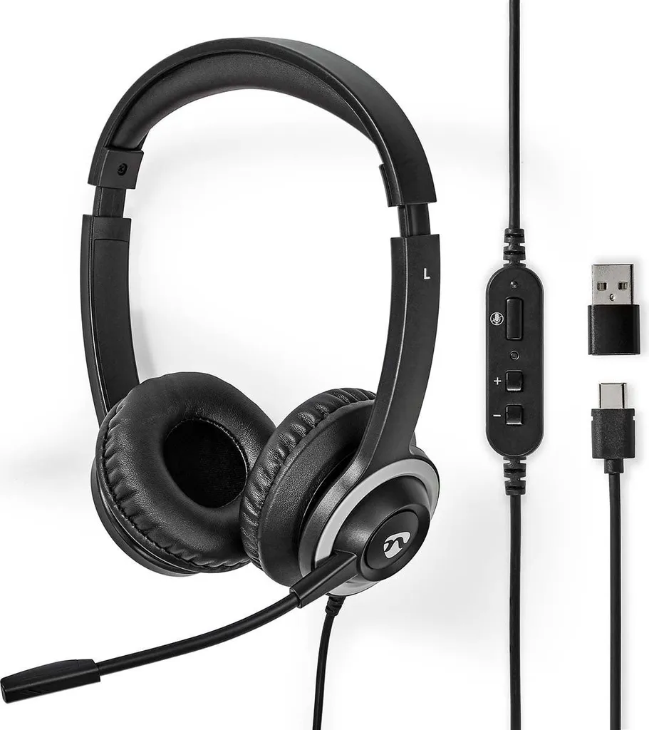 Cuffie USB-C Professionali per Smart Working - Audio Stereo e Mic