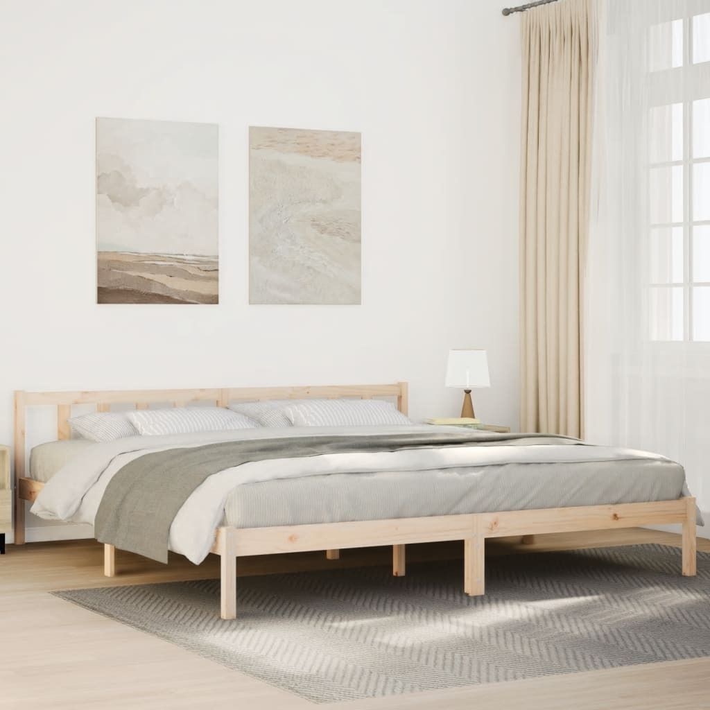 Maison Exclusive - Massivholzbett Extra Lang ohne Matratze 180x220 Kiefernholz