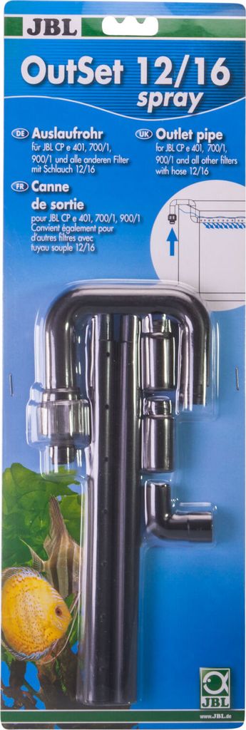 JBL OutSet spray - Wasserrücklauf-Set mit 2-teiligem Düsenstrahlrohr - 12/16