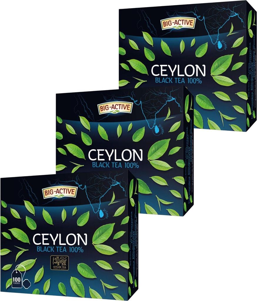 Ceylon Tee 300 Teebeutel - Schwarzer Tee im Beutel - 100% Schwarztee Big-Active