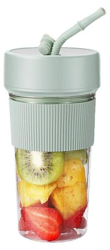 Tragbarer kabelloser Mixer - Smoothie-Becher/Mini-Mixer - Wiederaufladbar - Akku enthalten - Automatische Reinigung - Sicheres Design - Grün