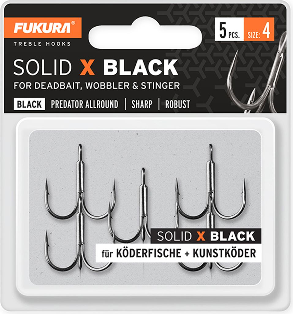 Fukura Solid X Drillinge - Drillingshaken, Größe/Packungsinhalt:Gr. 4 / 5 Stück