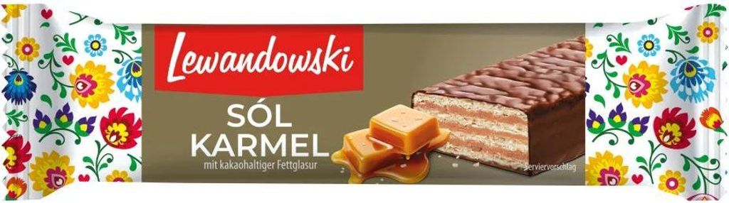 Lewandowski Waffelriegel Salzkaramell 45g