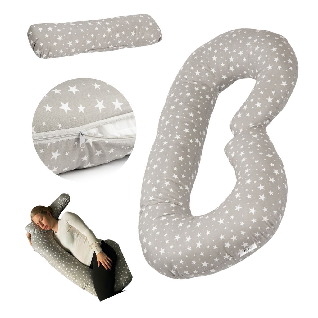 Coussin de grossesse en C pour dormir et allaiter avec Image du produit 